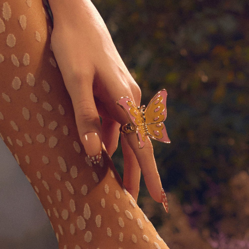 ANILLO BUTTERFLY AMARILLO - Imagen 2