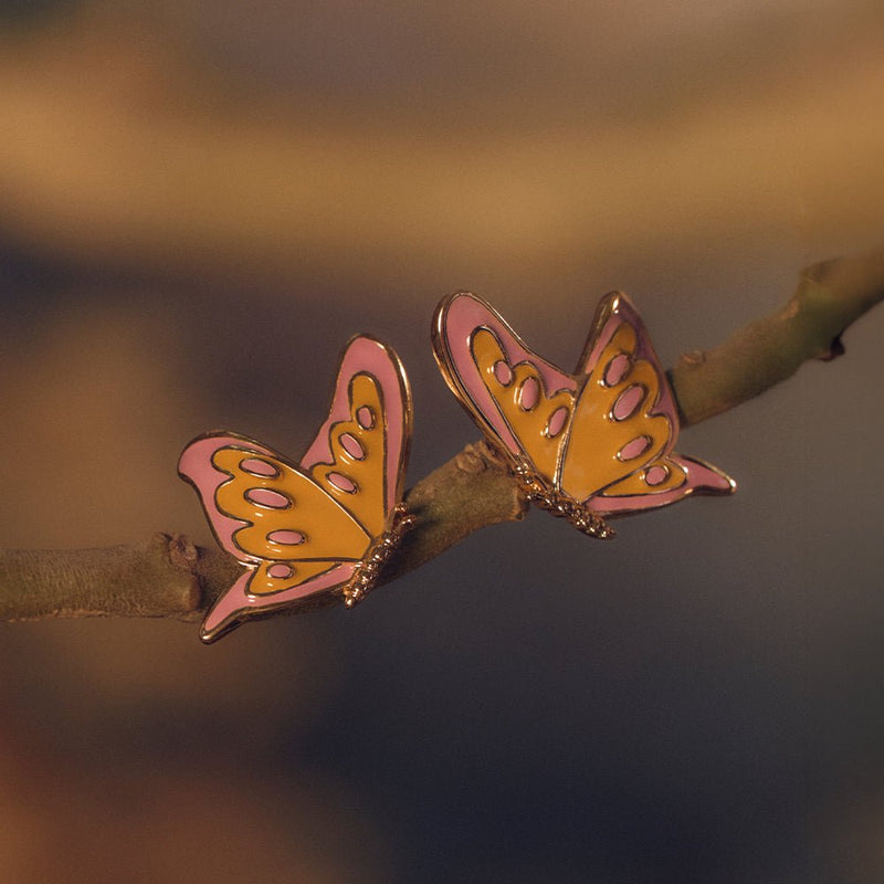 ARETE BUTTERFLIES MAXI AMARILLO - Imagen 2