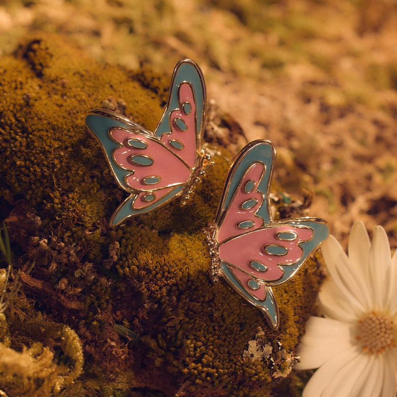 ARETE BUTTERFLIES MAXI ROSA - Imagen 2