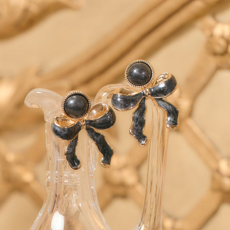 ARETE PIN LAZO MARIE NEGRO - Imagen 2