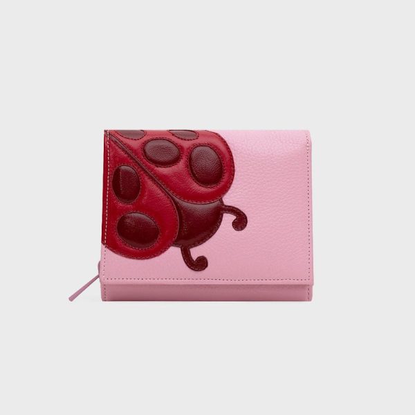 BILLETERA D LUCKY LADYBUG ROSA