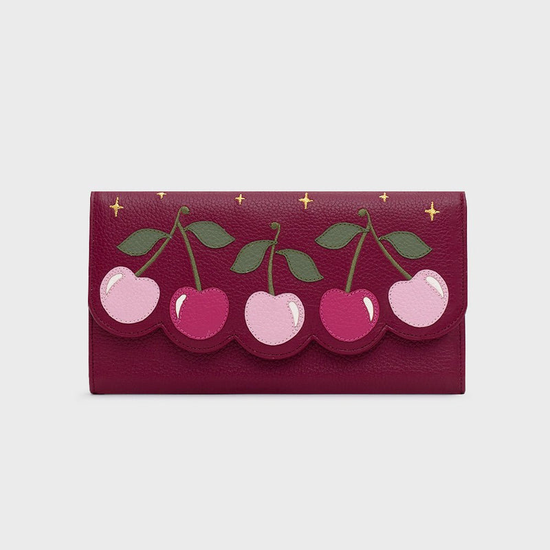 BILLETERA LARGA LUCKY CHERRIES MORA