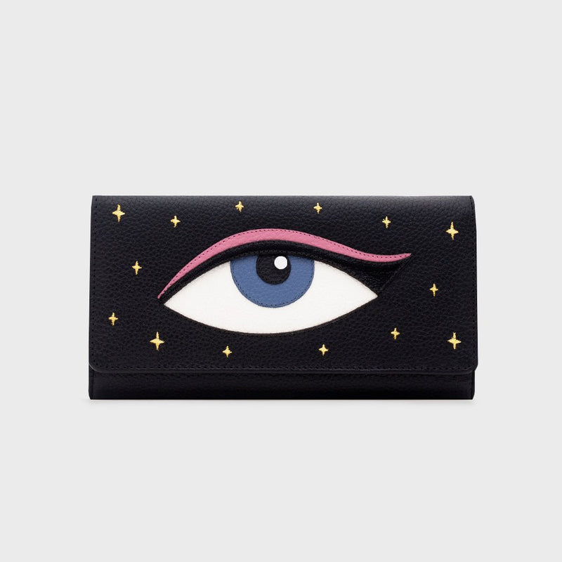 BILLETERA LARGA LUCKY EYE NEGRO