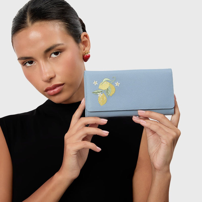 BILLETERA LARGA SUNDAE LEMON CELESTE - Imagen 3