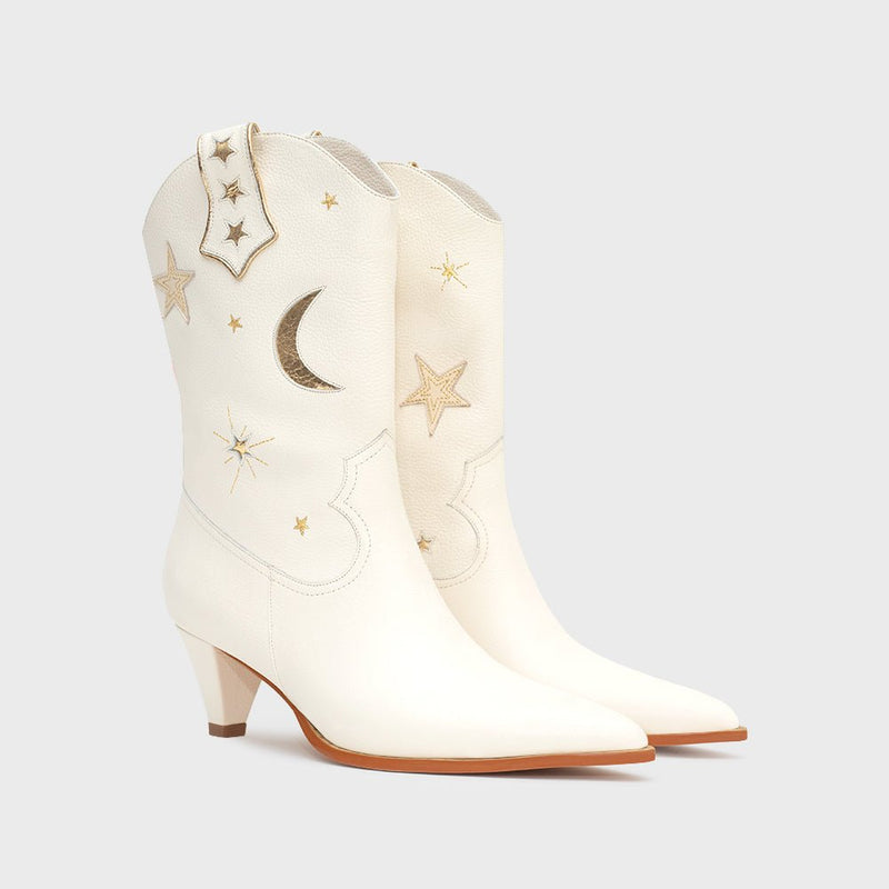 BOTA MEDIA MIDNIGHT COWGIRL HUESO - Imagen 3