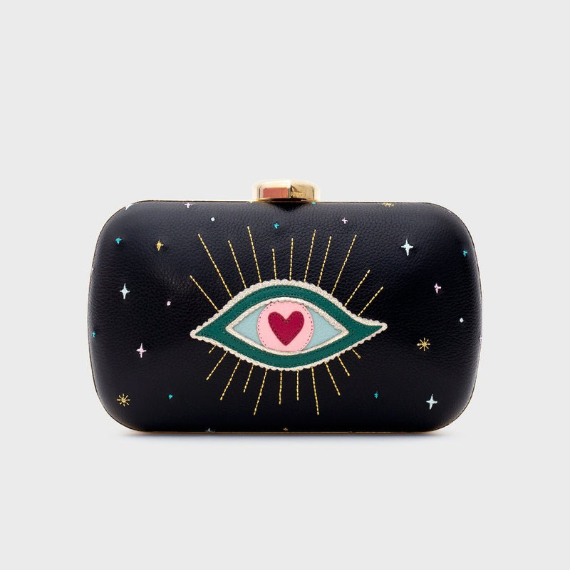 CLUTCH PILLBOX SHAZAM NEGRO