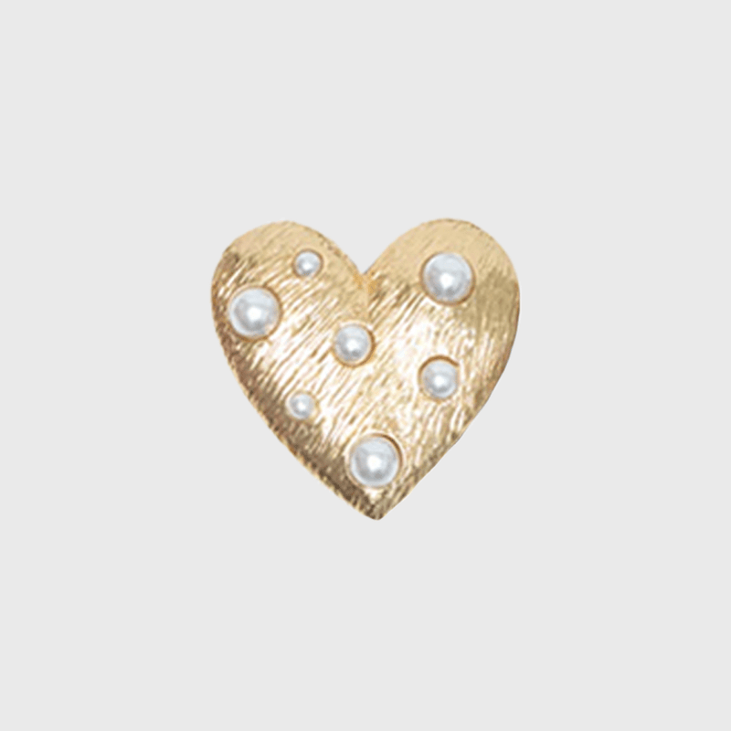HEBILLA | CORAZÓN PERLAS DORADO