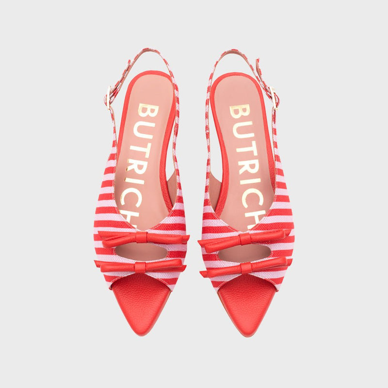 EUGENIA FLAT SLINGBACK ROJO - Imagen 3