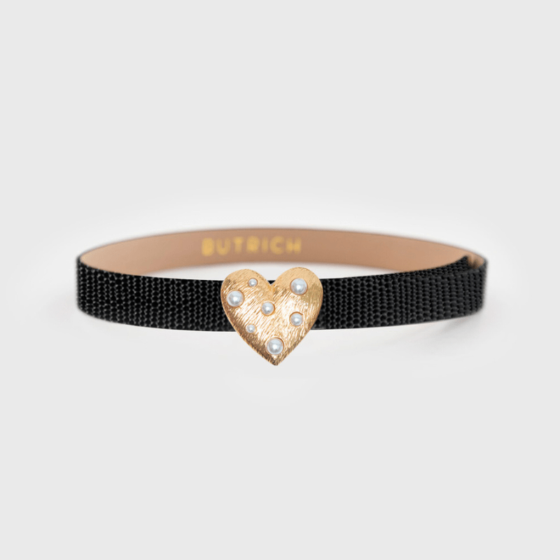 HEBILLA | CORAZÓN PERLAS DORADO - Imagen 2
