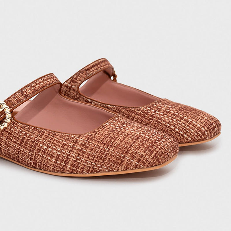 KENZA MULE FLAT OCRE - Imagen 2