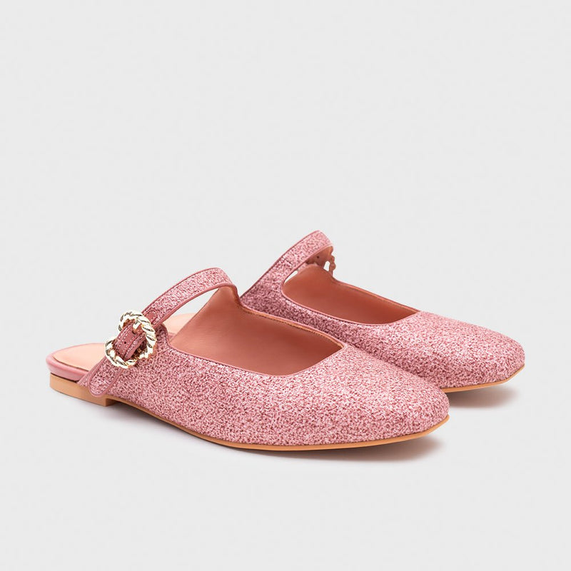 KENZA MULE FLAT ROSA - Imagen 4