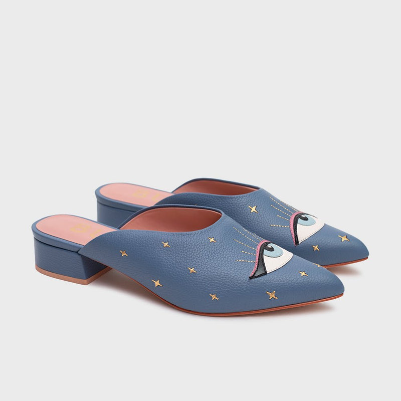 LUCKY EYE MULE FLAT AZUL - Imagen 4