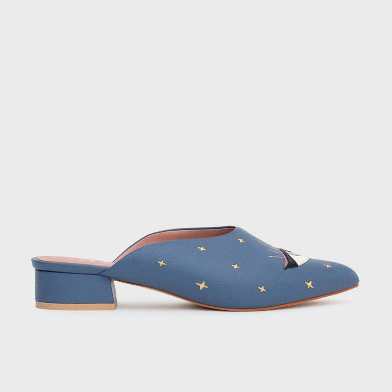 LUCKY EYE MULE FLAT AZUL - Imagen 3