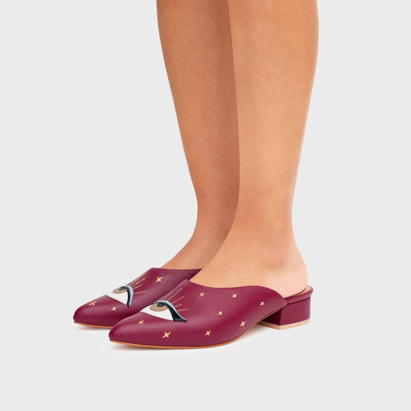 LUCKY EYE MULE FLAT MORA - Imagen 2