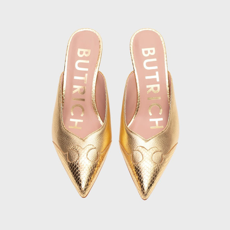 LUCKY MULE PUMP ORO - Imagen 4