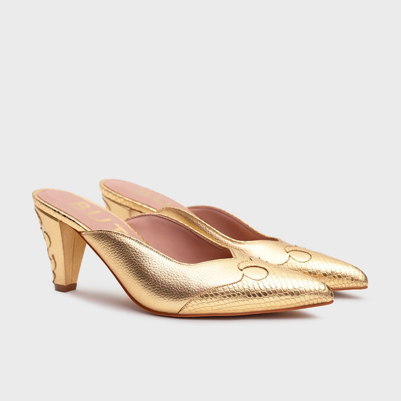 LUCKY MULE PUMP ORO - Imagen 3