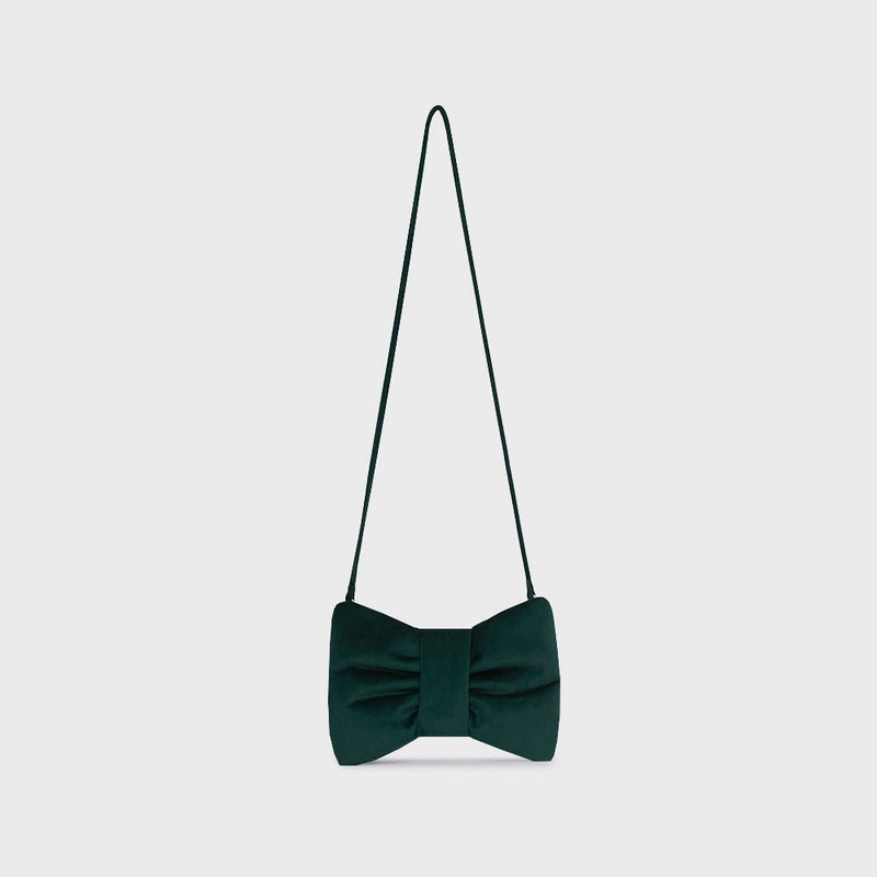 MINI BOW BAG VERDE OSCURO - Imagen 4