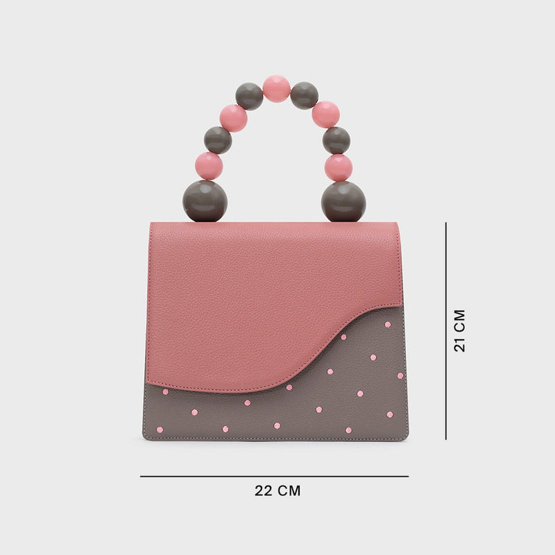 MONA BEADED LUNCH BAG GRIS - Imagen 4