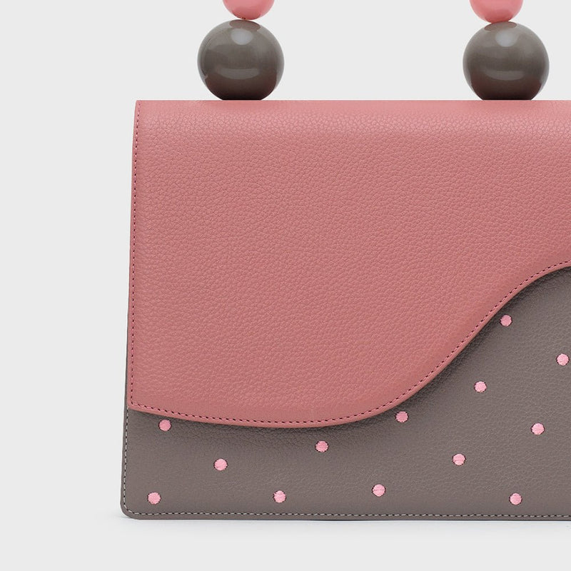 MONA BEADED LUNCH BAG GRIS - Imagen 3