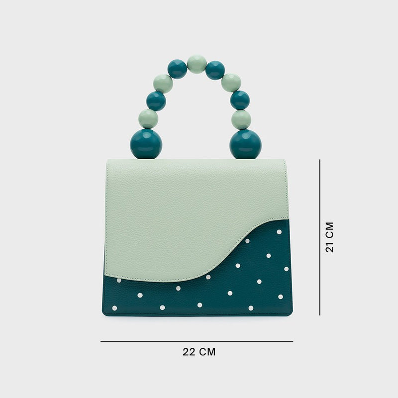MONA BEADED LUNCH BAG VERDE - Imagen 4