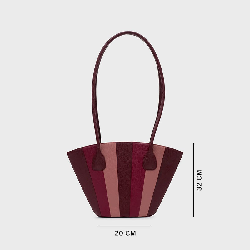 NABILA TRAPEZE BAG BORGOÑA - Imagen 3