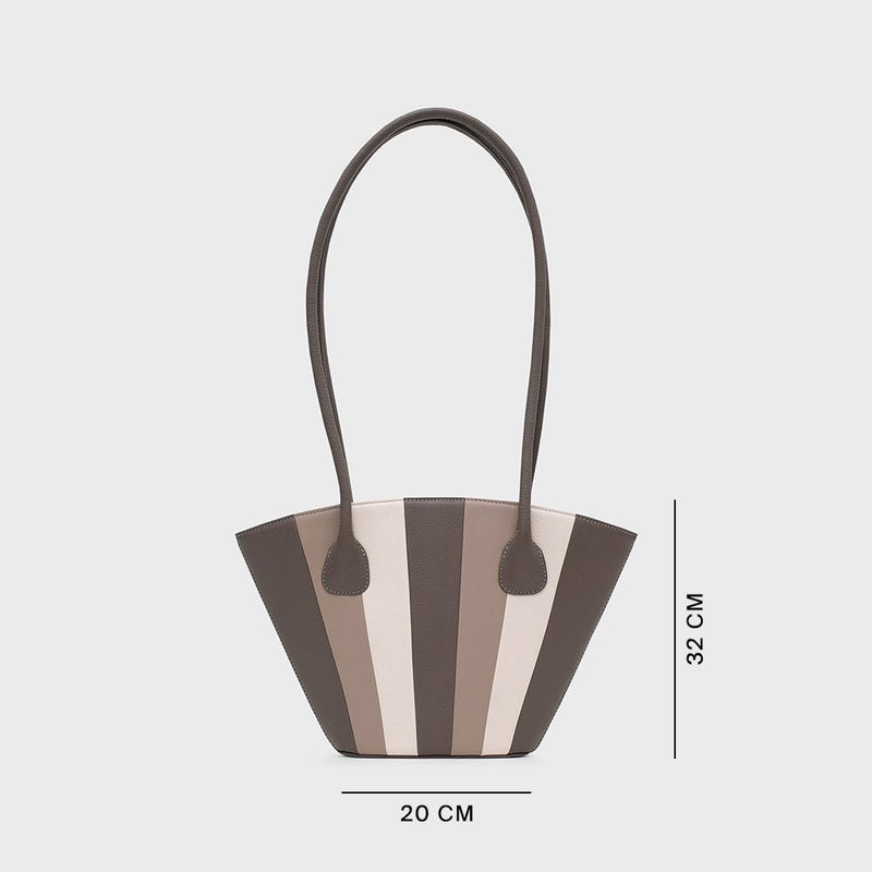 NABILA TRAPEZE BAG GRIS - Imagen 4