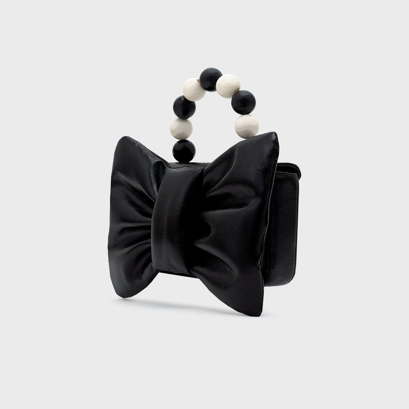 NAILA BEADED BOW BAG NEGRO - Imagen 7