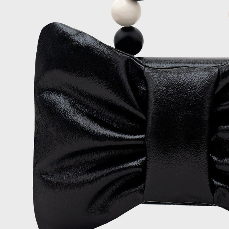 NAILA BEADED BOW BAG NEGRO - Imagen 3