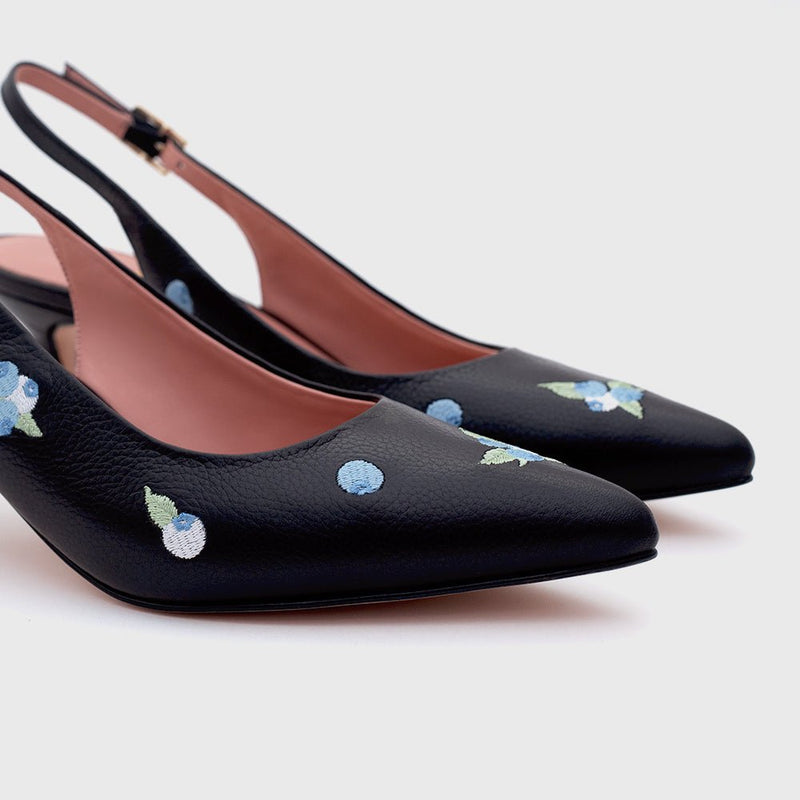 NINETTE BLUEBERRY MIDI SLINGBACK NEGRO - Imagen 6