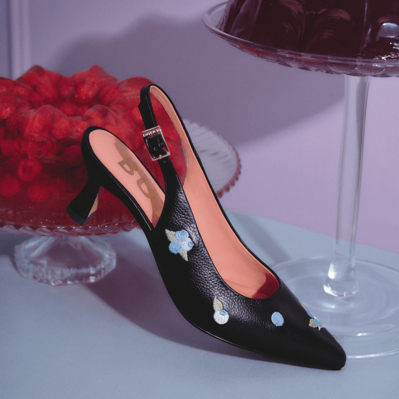 NINETTE BLUEBERRY MIDI SLINGBACK NEGRO - Imagen 3