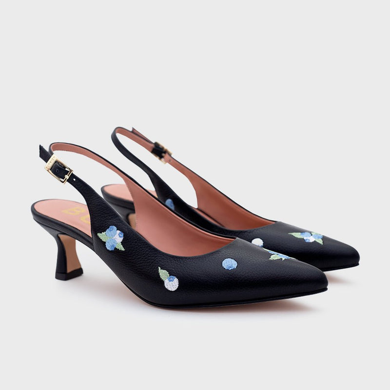 NINETTE BLUEBERRY MIDI SLINGBACK NEGRO - Imagen 4