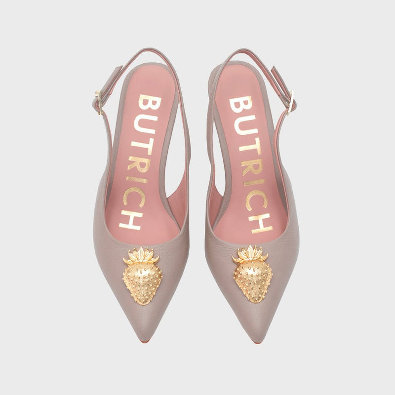 STRAWBERRY PUMP SLINGBACK CAFÉ - Imagen 3