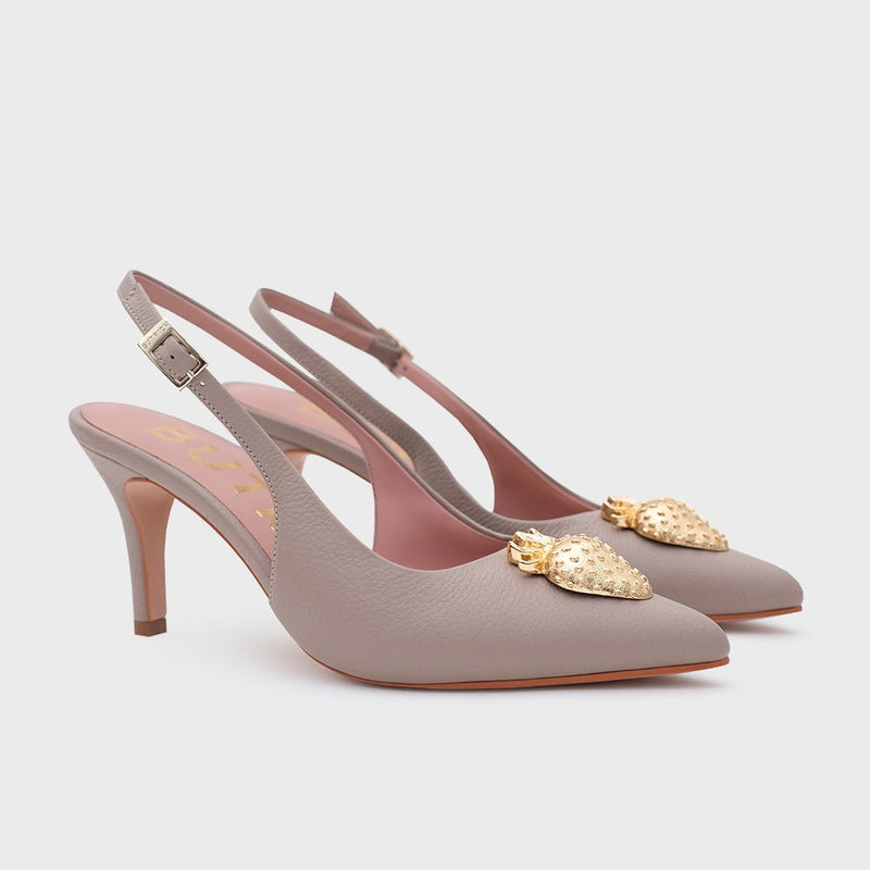 STRAWBERRY PUMP SLINGBACK CAFÉ - Imagen 4