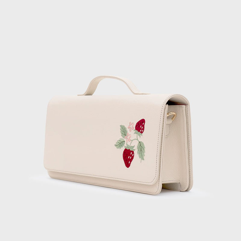 STRAWBERRY SUNDAE RECTANGLE BAG HUESO - Imagen 8